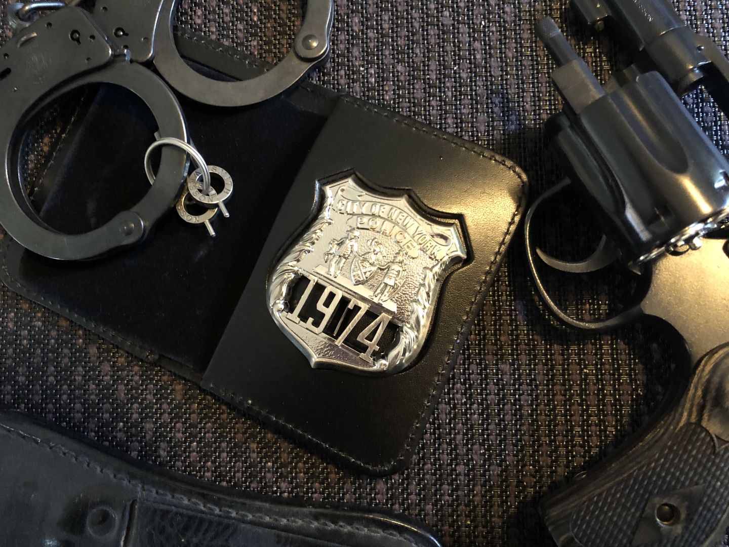 Customer photo review of NY New York Police Officer Badge Replica Movie Props *Customizable Badge Number*