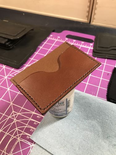 Customer photo review of No.54 | Leather Minimalist Card Holder (Digital Pattern)