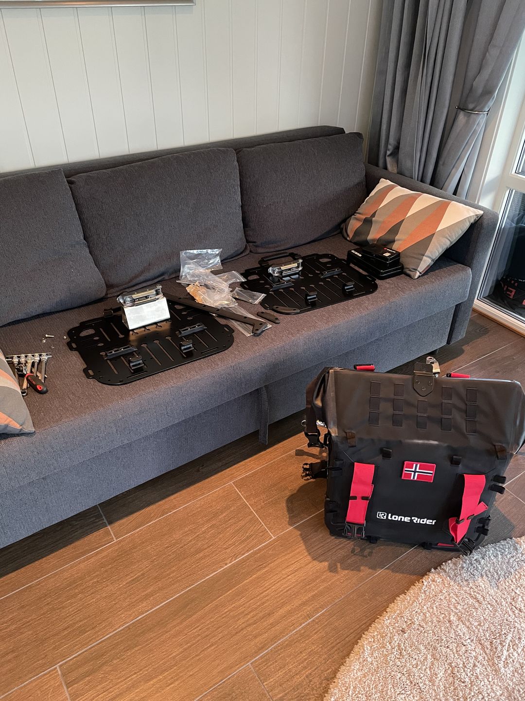 Customer photo review of MotoBag Quick Release System