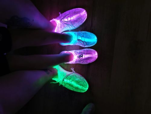 Customer photo review of Fiber Optic Shoes