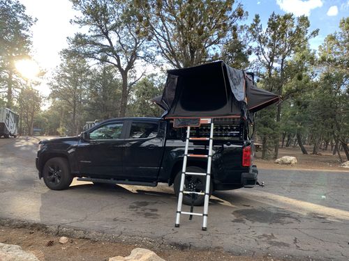 Customer photo review of Adventurer 3 Person Hard Shell Roof Top Tent