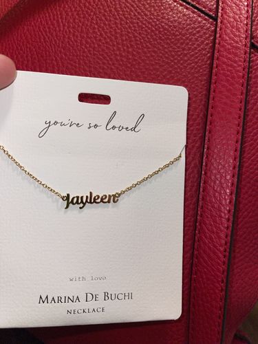 Customer photo review of Personalized Luxe Name Necklace