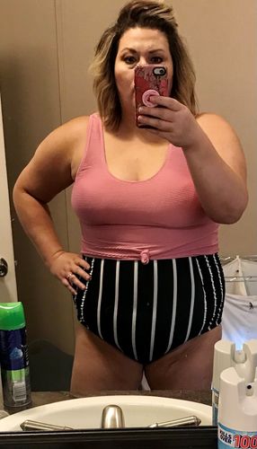 Customer photo review of Sun Baked Bottoms | Black & White Stripes | Final Sale