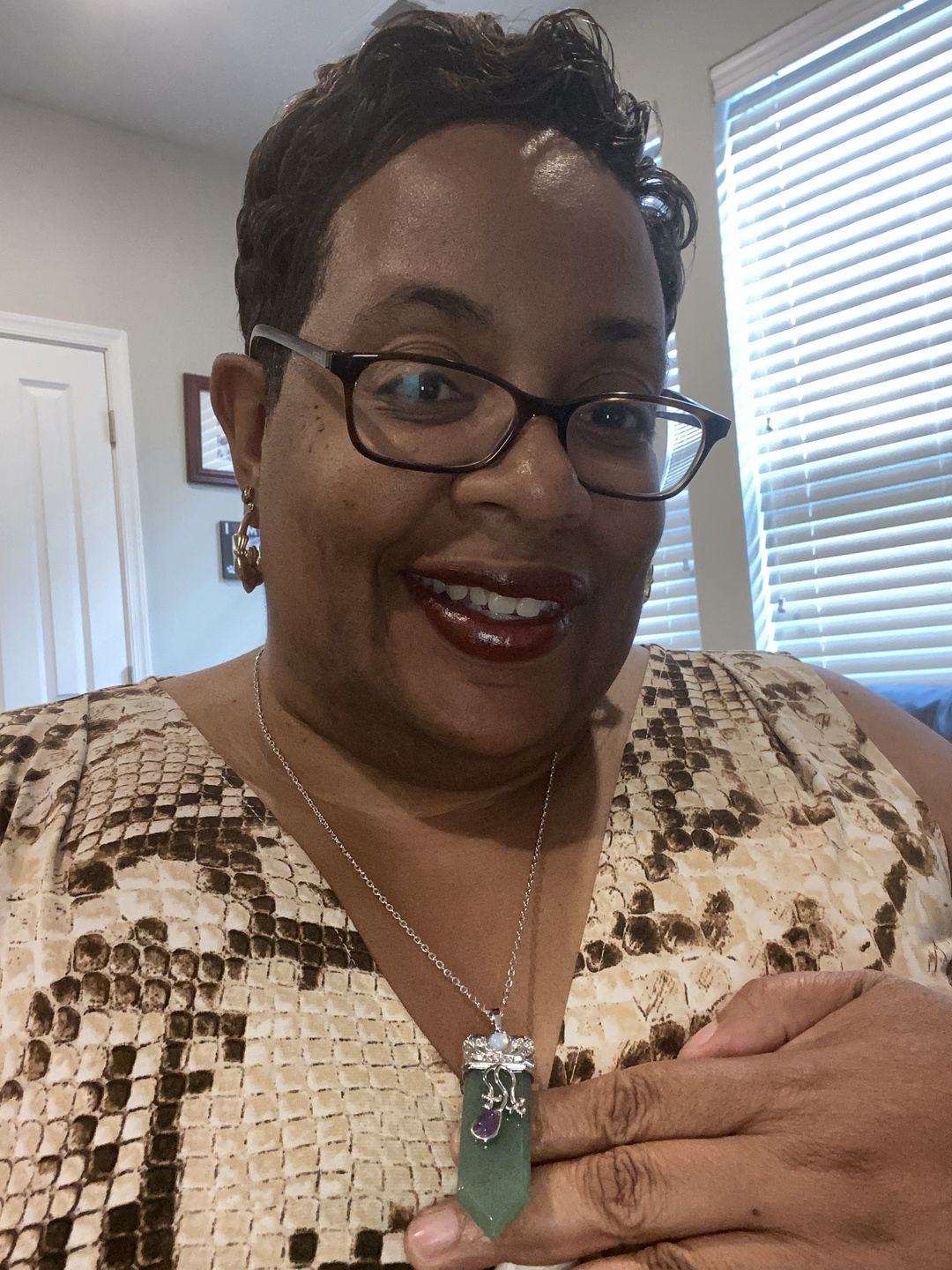 Customer photo review of Goddess Protection Necklace