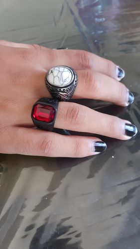 Customer photo review of White stone ring