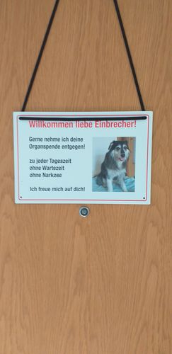 Customer photo review of Personalisierbares -Foto- Schild "Einbrecher"