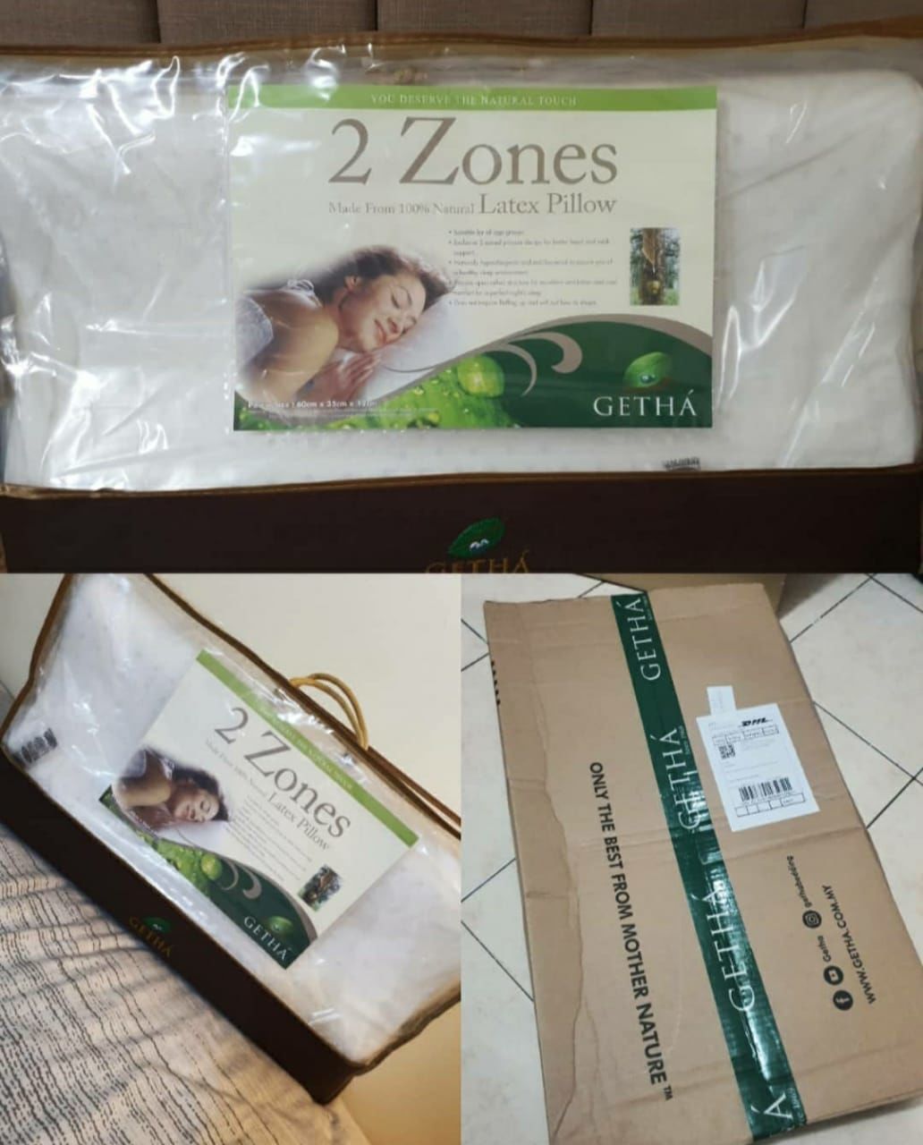 Customer photo review of Getha 2 Zone Latex Pillow