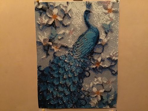 Customer photo review of Diamond Painting - Blauer Pfau