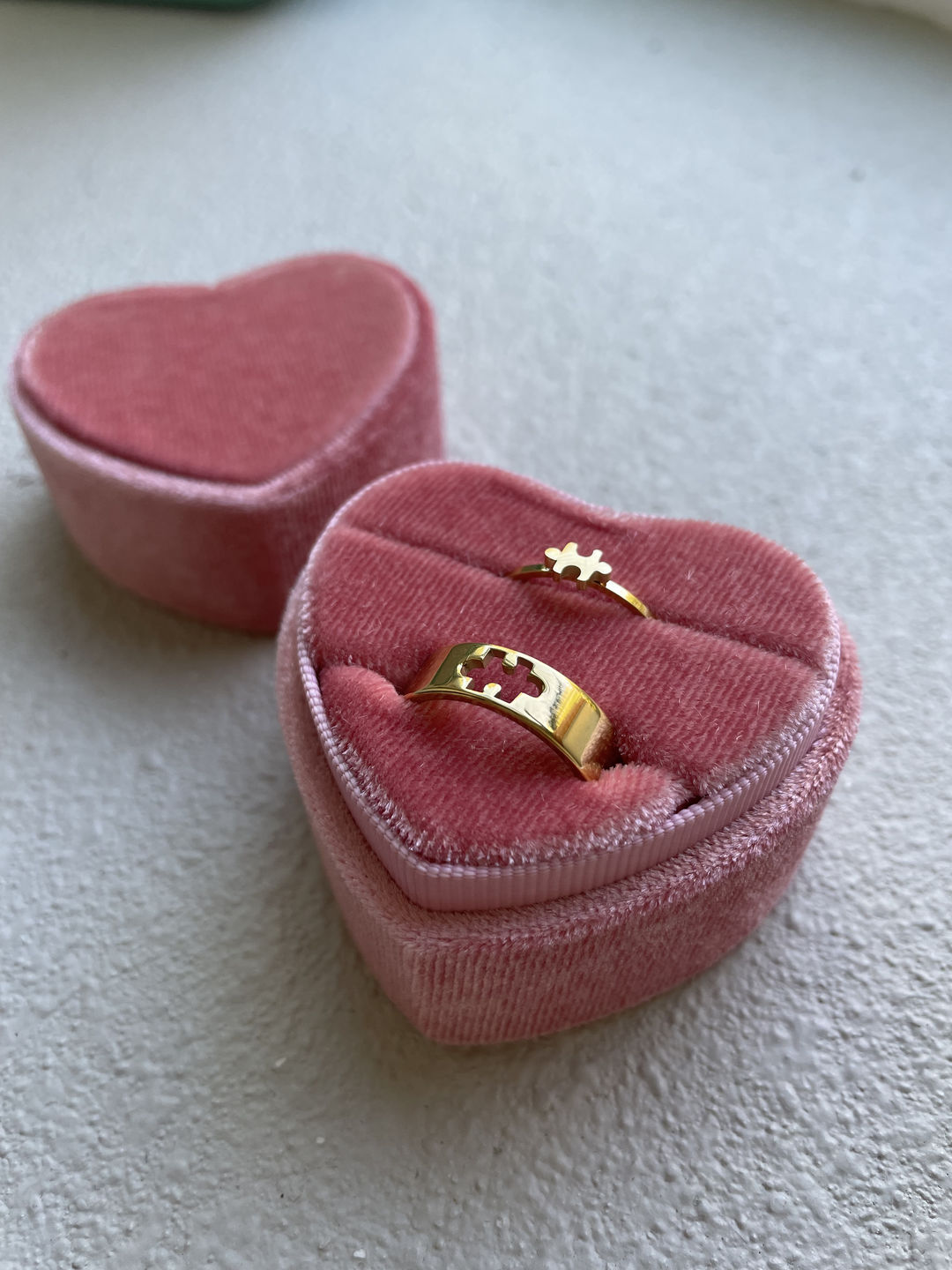 Customer photo review of You Complete Me Puzzle Couple Ring (not a set)
