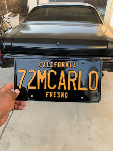 Customer photo review of CALIFORNIA BLACK LICENSE PLATE IN TWO LINES - SHOW PLATE 6"x12" (156.5mm x 305mm)