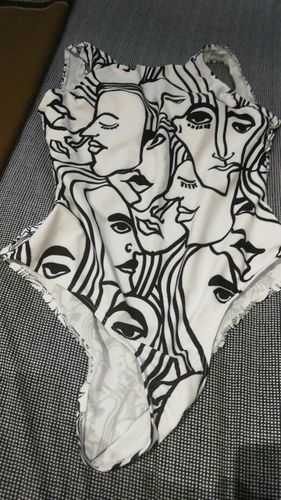 Customer photo review of Abstract figure swimsuit
