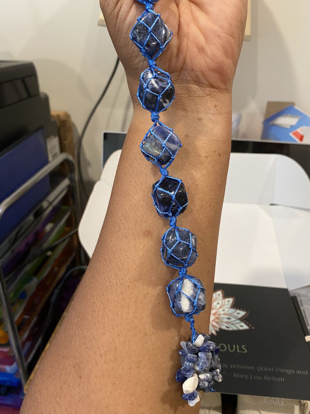 Customer photo review of 7 Chakra Natural Gemstone Tassel