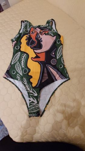 Customer photo review of Woman Abstract figure swimsuit