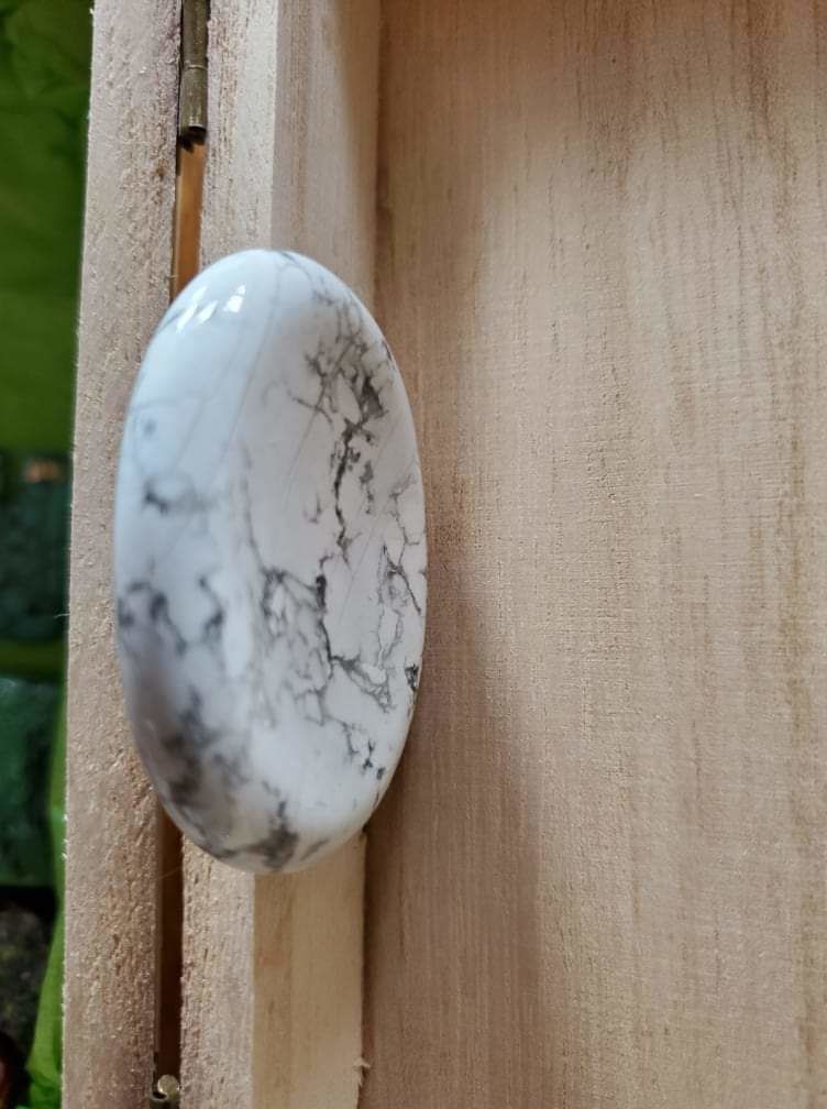 Customer photo review of Howlite Worry Stone