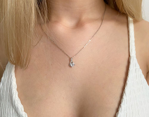 Customer photo review of Weißgold Stil-Halskette - An meine zukünftige Frau