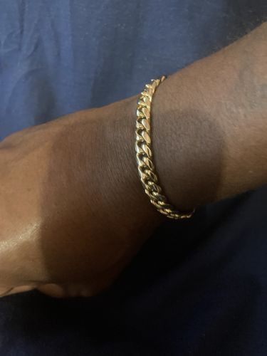 Customer photo review of Cuban Bracelet (Gold) 8mm