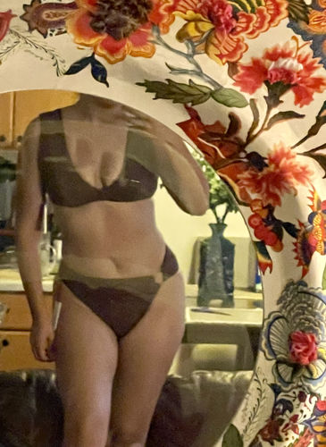 Customer photo review of Abigail Top - Iridescent Espresso