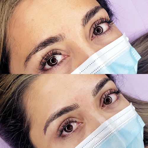 Customer photo review of MONICA IVANI® SIGNATURE SERIES EYEBROW PIGMENTS