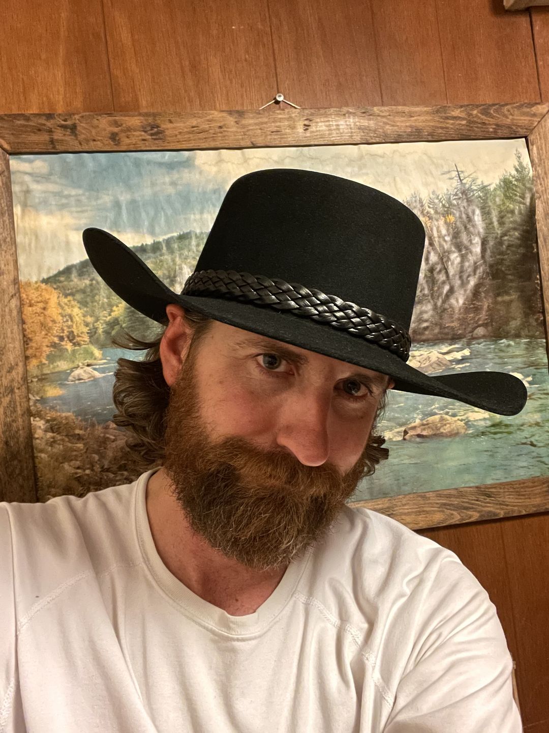 Customer photo review of The Lash Stetson Hat - Made Exclusively for Waylon Jennings