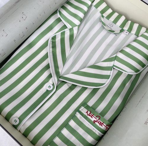 Customer photo review of Silk Stripes Short Pajama Set