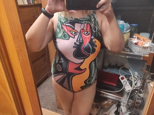 Customer photo review of Woman Abstract figure swimsuit