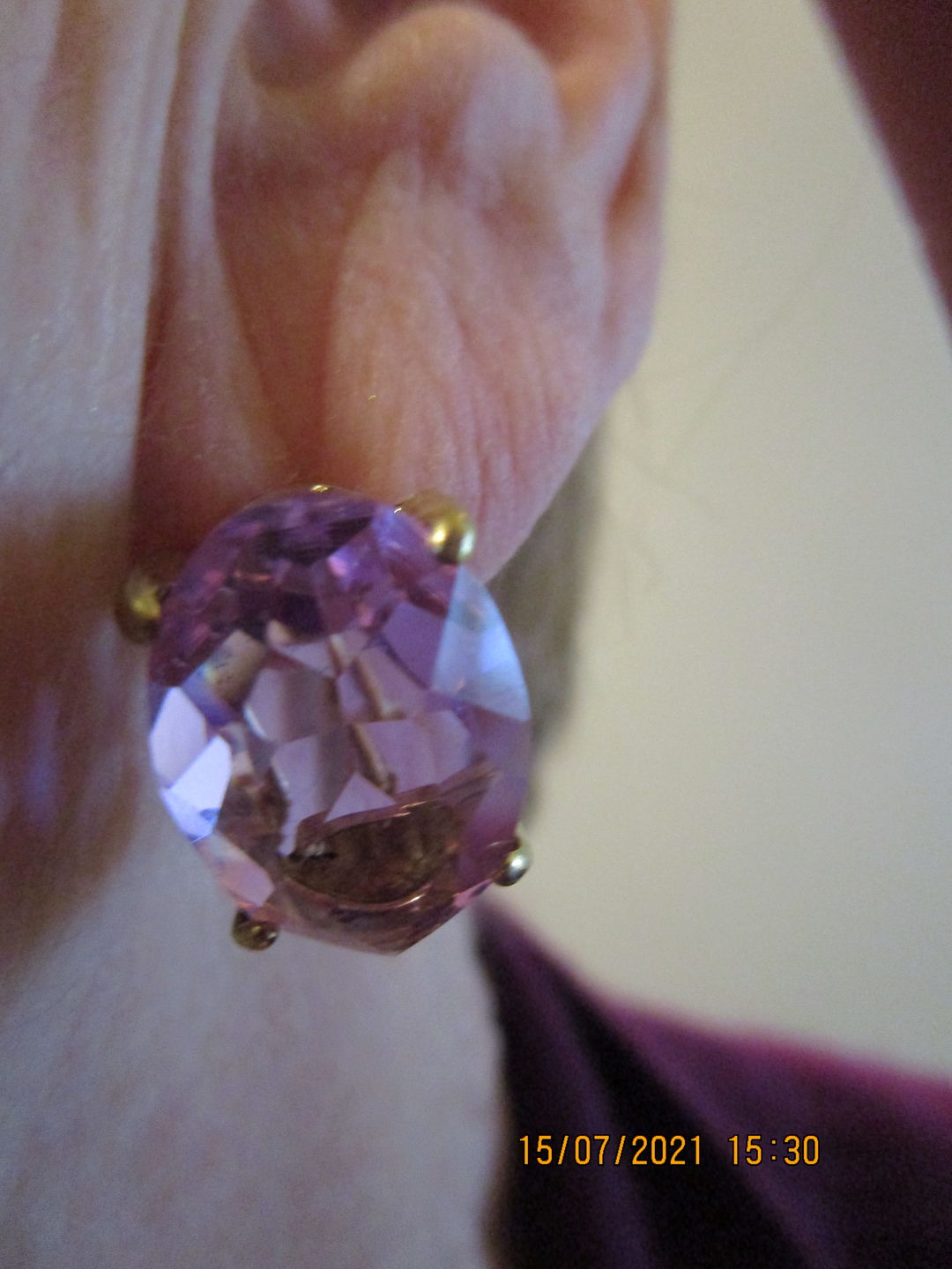 Customer photo review of HEIDI DAUS®"Devil Wears Heidi" Crystal Button Earring
