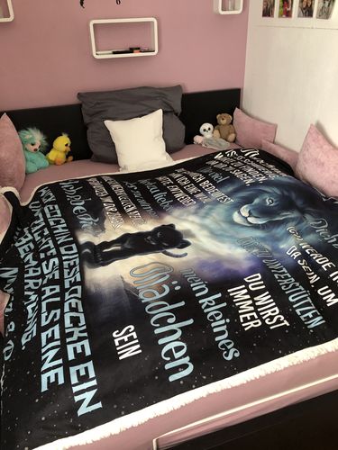 Customer photo review of "An meine Tochter" Decke - Lion