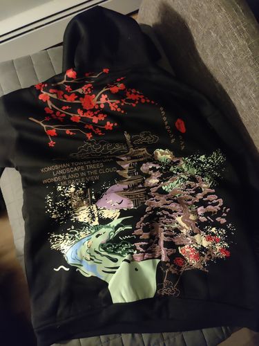 Customer photo review of Harajuku Style Japanese Landscape Hoodie