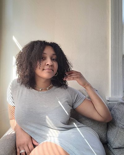 Customer photo review of ETERNITY HOOP EARRINGS