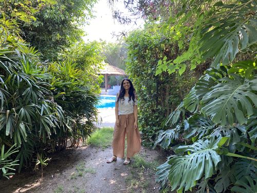 Customer photo review of Sunday in Sheets Pants - Rose Moon