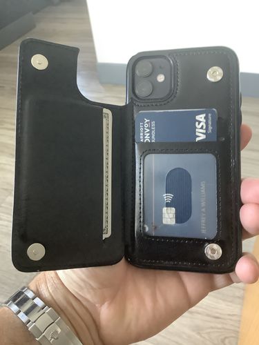 Customer photo review of Premium Leather Wallet Case for iPhone