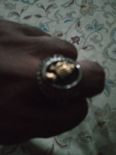 Customer photo review of PRAYER HANDS GOLD RING