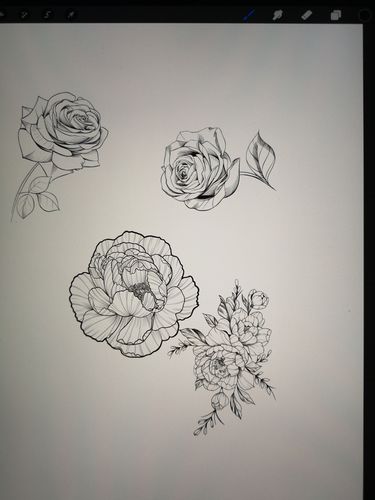 Customer photo review of Floral Tattoo Pack / 228 Brushes