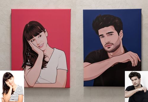 Customer photo review of Portrait Pop-Art