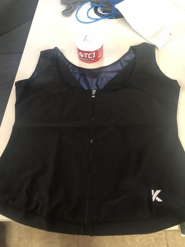 Customer photo review of Women's Zipper Heat Trapping Sweat Vest
