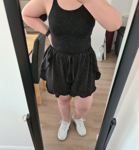 Customer photo review of Flattering Floaty Lucy Shorts - Black