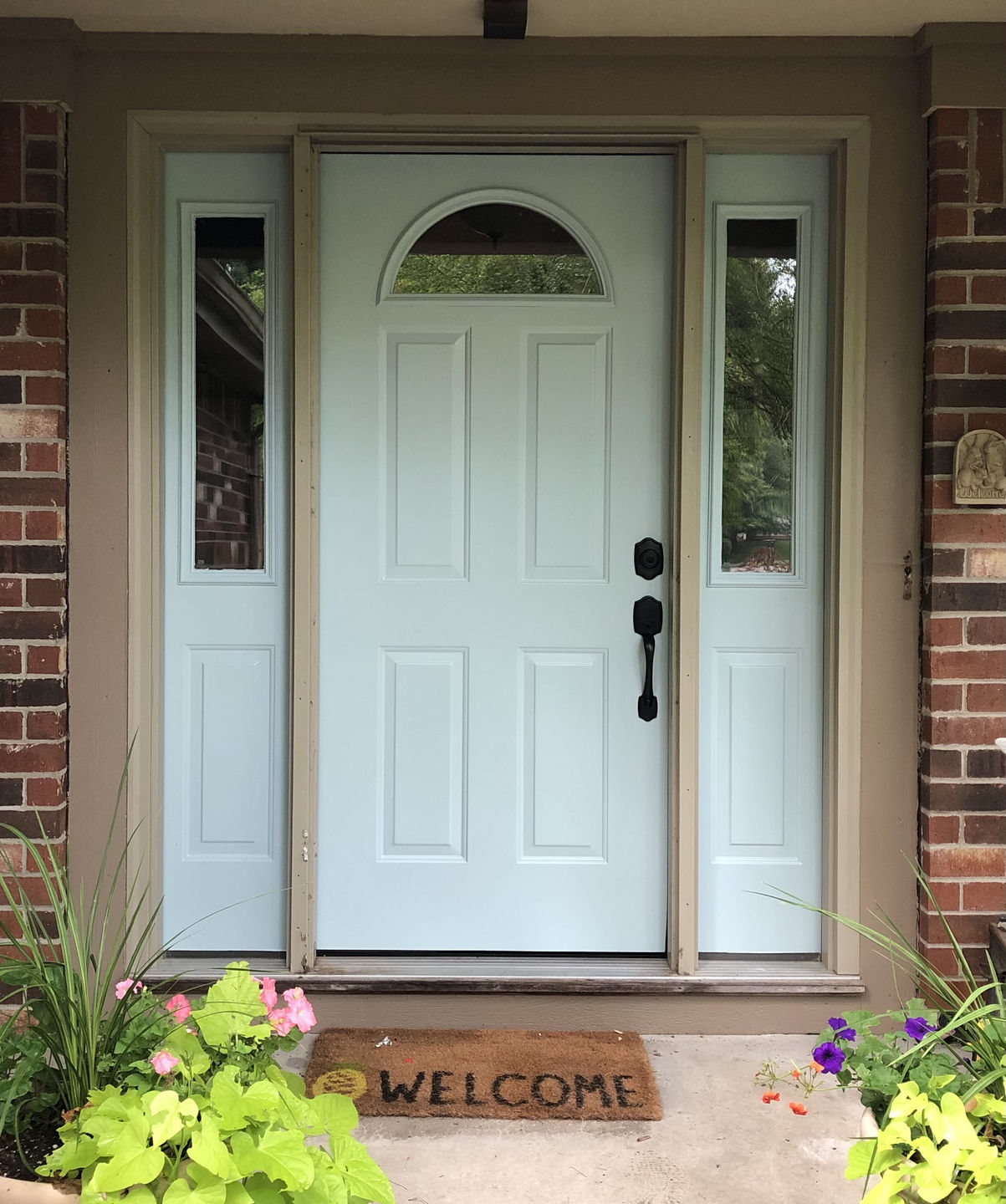 Customer photo review of Clear 1 Lite Glass and Frame Kit (Half Sidelite 8" x 36" Glass Size)