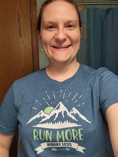 Customer photo review of Run More Worry Less Tee