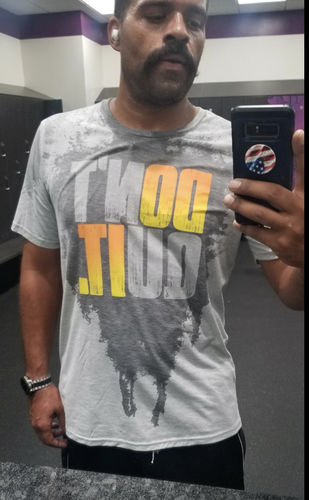Customer photo review of Do It, Don't Quit - Men's Sweat Activated T-Shirt