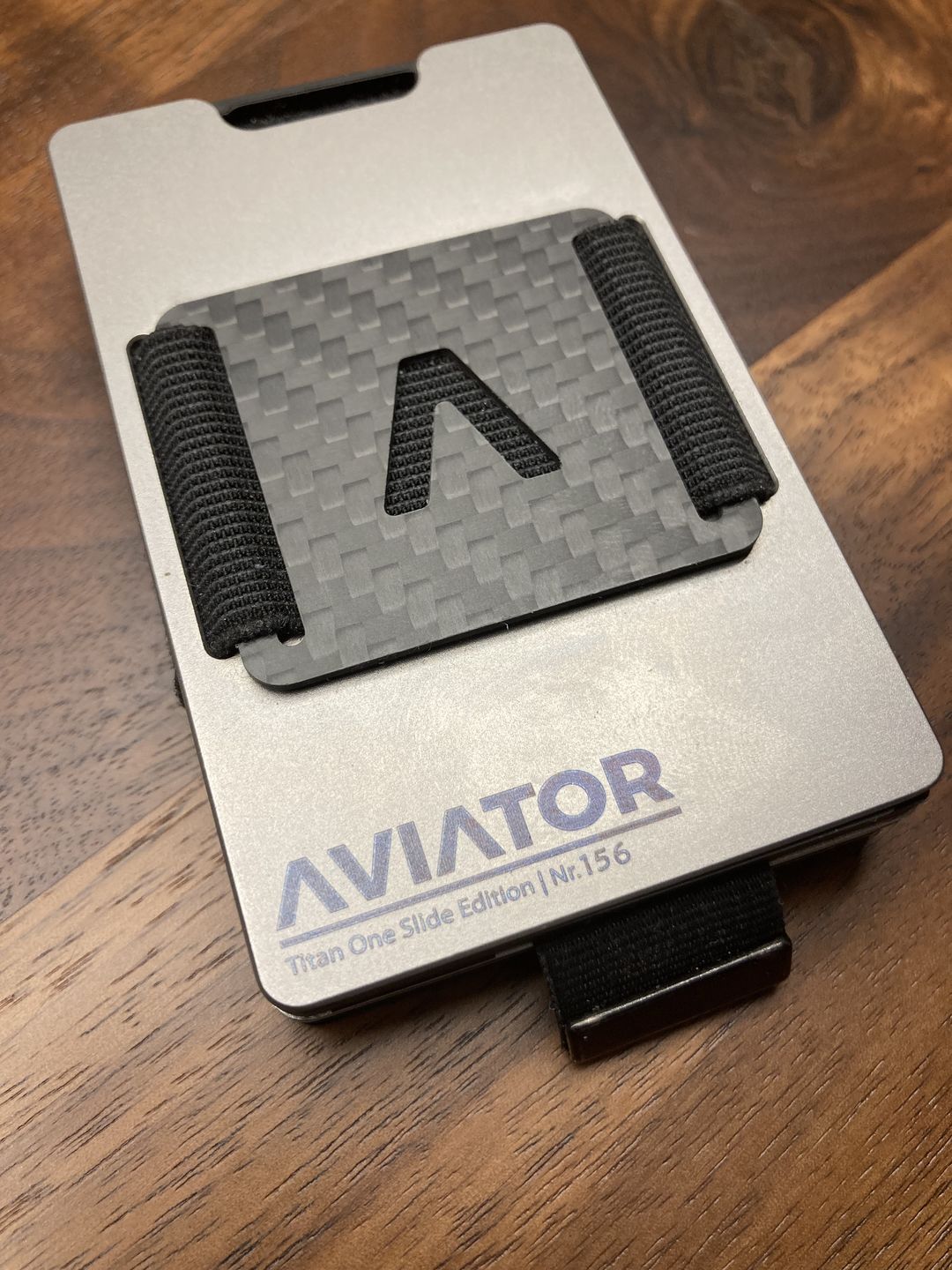 Customer photo review of Titan #1 Edition | Titanium Slim Wallet