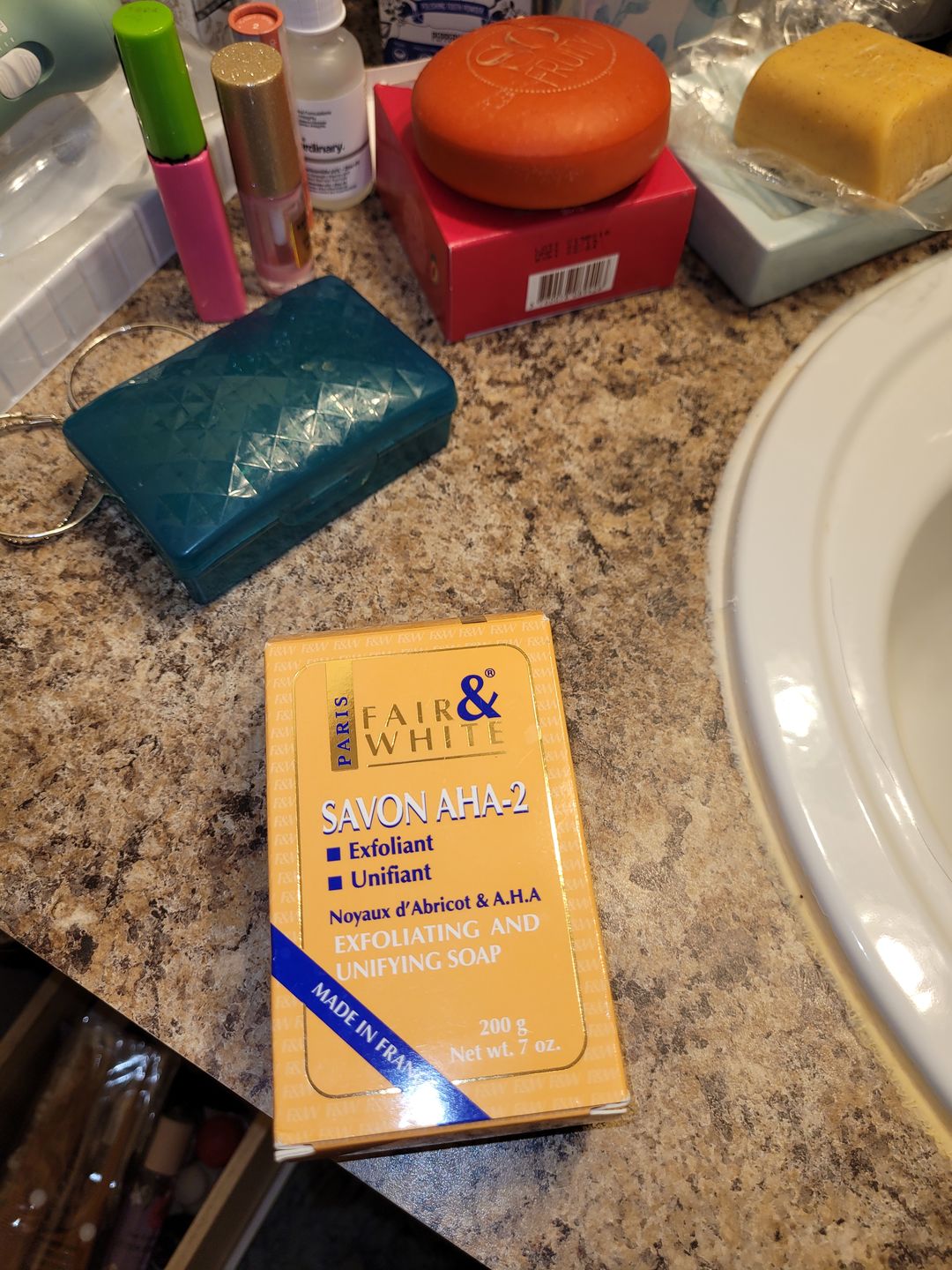 Customer photo review of Fair and White Original AHA Exfoliating Soap 200g / 7 oz