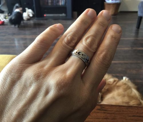 Customer photo review of Vespani Spinning Anxiety Ring