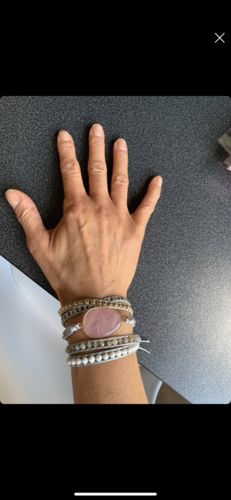 Customer photo review of Bracelet wrap "Célébrité" en Quartz rose, Labradorite et Howlite