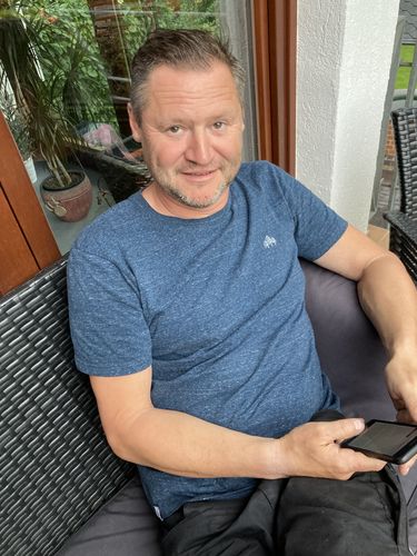 Customer photo review of Herren Shirt Stick - Heather blue (🌲)