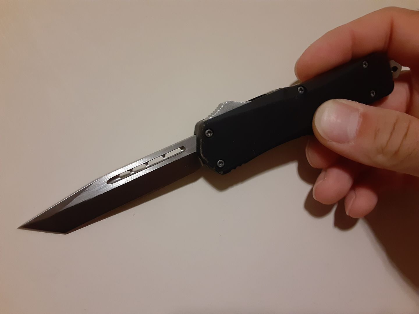 Customer photo review of Mini Black Ghost D/A OTF (Multiple Blade Styles Available)