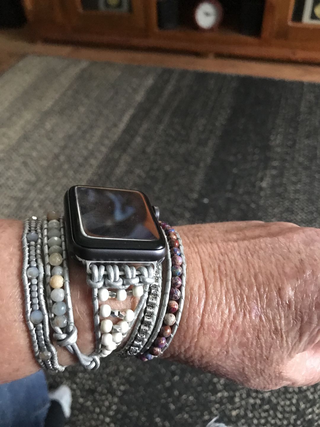 Customer photo review of Healing Topaz Apple Watch Strap