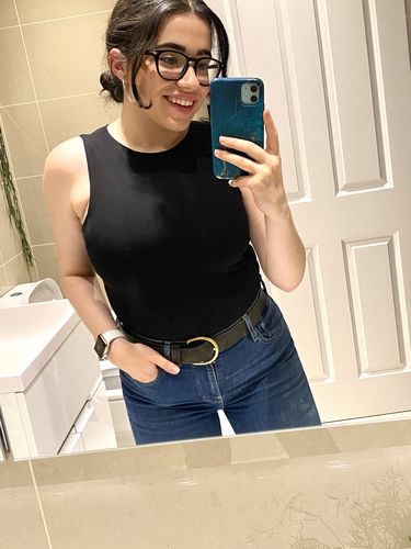Customer photo review of Thick Longer In The Body Seamfree ELR Bodysuit - Black