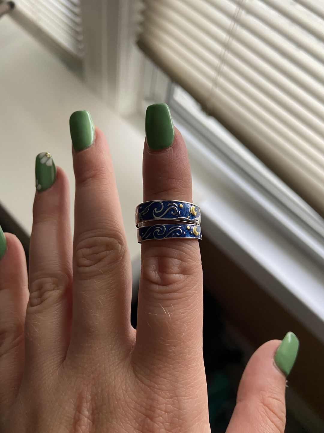 Customer photo review of Van Gogh The Starry Night Couple Rings