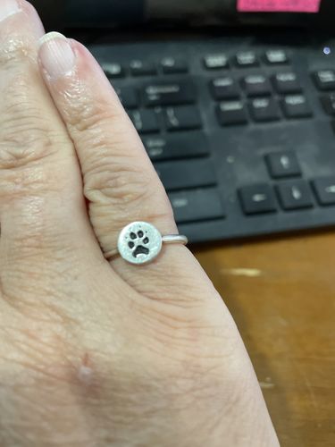 Customer photo review of Custom Paw Ring