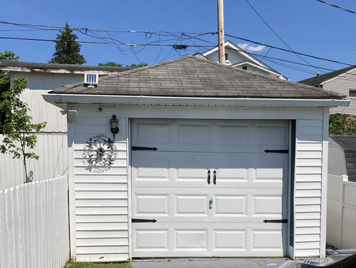 Customer photo review of Decorative Garage Door Hinge and Handle Magnet Accents (6-PC Set)